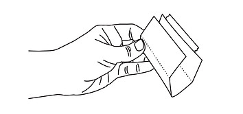 Illustrations basic folds_holding paper 